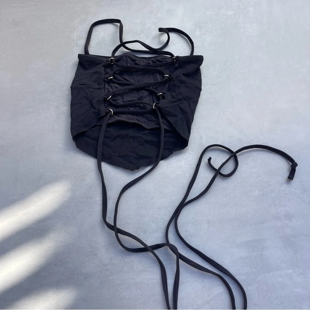 Toluca Swim Lace-Up Halter Bikini